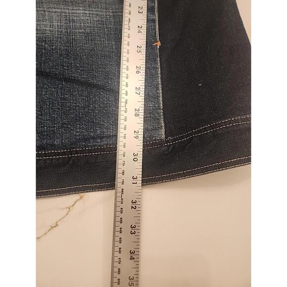 Akademiks Jean Jacket Mens 3XL Blue Denim Button Up Long Sleeve Y2K Hiphop - Picture 9 of 14